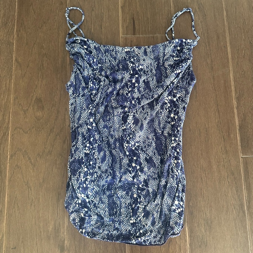 Free People snake skin cowl neck tank